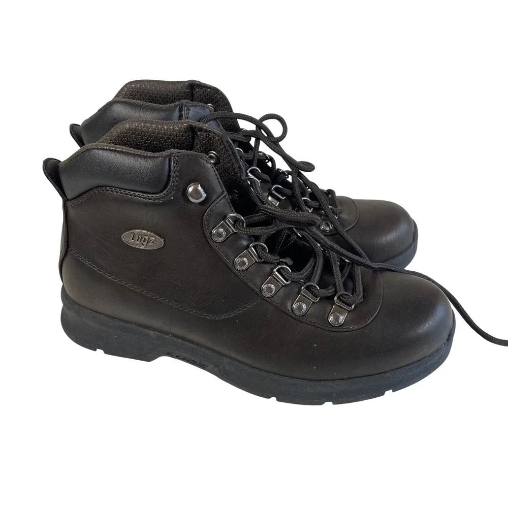 Lugz Plank Brown Slip Resistant Work Boots Hiking Shoes Mens Sz‎ 7 Ankle Utility